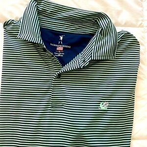 Fairway& Greene Stripped XLShort Sleeve Polo